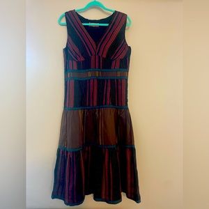 Adventures de Toiles  Sleeveless Midi Dress with ethnic print